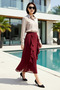 Women's Maxi Skirt Chiffon Woven Ruffle Detailed A-Line Cut Lined Elegant Day Night Daily Casual
