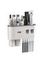 Bathroom Organizer Toothbrush Holder with Double Dispenser Shelf and Drawer - 5