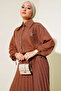Women's Pleated Skirted Linen Double Suit - 2