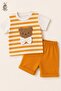 Baby Boy Shorts Set with Teddy Bear Detail, Comfortable Summer Set - 7