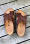Dolares Genuine Leather Platform Cork Sole Comfort Orthopedic Daily Women's Slippers - 4