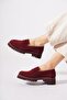 Eva sole belted women's genuine leather shoe burgundy nubuck - 4