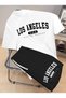 Special Design Los Angeles Printed Men's Premium Oversize Top and Bottom Set T-Shirt and Shorts Set