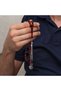 Red and Black Crimped Amber Prayer Beads with Metal Tassels - 2