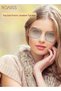 Womens Square Polarized Sunglasses UV400 Protection Gold Metal Frame Decorated with Rhinestones Fashion Sun Glasses with Glasses Case - 2