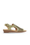 Khaki Leather Women's Sandals