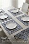 Table Mat American Service Set of 6 Liquid Repellent Erasable Fabric Placemats 35X45 - 5