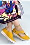 Cower Yellow Leather Ballerina Shoes - 3