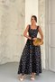Women's Black Back Tie Detailed Floral Patterned Stylish Summer Dress - 5