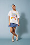 Italia Printed Short Sleeve T-Shirt Ecru - 2
