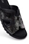 Women's Black Leather Comfort Slippers 26Sfd410614 - 8