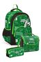 Triple Boys' Primary School School Bag Set (Green Football Print) Setygn33247A