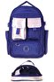 Navy Blue Silver Girls' Navy Blue - Silver School Backpack and Pencil Bag Set - Setkk-K1861C - 2