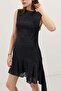 Black Textured Women's Dress - 4