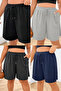 Women's Oversize Relaxed Fit Wide Leg Shorts with Elastic Waist and Side Pockets