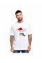 New Year's Christmas Reindeer Printed Short Sleeve Oversize Crew Neck Tshirt