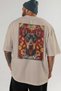 For Dog Lovers 29 Beige Oversize T-Shirt with Dog Print on the Back 100% Cotton Unisex Dog Lover Premium Design - 5