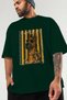 For Dog Lovers Green Oversize T-Shirt with 4 Pre-Printed Dog Images 100% Cotton Unisex Dog Lover Premium Design - 3