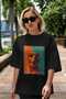 For Dog Lovers 1 Black Oversized T-Shirt with Front Dog Print 100% Cotton Unisex Dog Lover Premium Design - 5