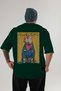 For Dog Lovers 64 Back Dog Print Green Oversize T-Shirt 100% Cotton Unisex Dog Lover Premium Design - 2