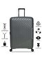 3 Piece Hardside Luggage Set with TSA Lock | Lightweight Spinner Suitcases (S, M, L) GREY - 5