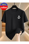 Bay Mini Anchor Printed Premium Oversize T-Shirt