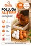 Artificial Chicken Eggs 10-Pack 5 White 5 Brown Plastic Foil Eggs Original Size Boyanab - 6
