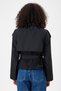 Parille Trench Coat with Stand Collar and Back Windbreaker Detail - 5