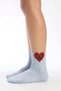 Women's 4-Pack Bamboo Medium Length Socks with Heart and Teddy Bear Pattern - 4