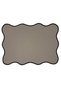 Wavy Edge American Placemat - 2 Pieces - Dark Mink - Black Edge Embroidery - 7
