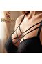 Bra with Crossed Straps, Padded Satin, Comfortable Single Bra - 6