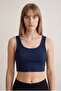 Alr Strappy Crop Tank Top Navy Blue
