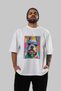 For Dog Lovers 63 Front Dog Printed White Oversize T-Shirt 100% Cotton Unisex Dog Lover Premium Design - 6