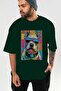 For Dog Lovers 63 Front Dog Printed Green Oversize T-Shirt 100% Cotton Unisex Dog Lover Premium Design - 6