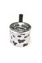 Bas-Çevir Metal Chamber Ashtray with Mechanism and Patterned Design - 3