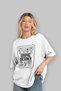Graphic Designer Oversize Front Printed White T-Shirt 100% Cotton Streetwear Premium Comfortable Fit - 4