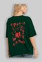 Gym Oversize Back Printed Green T-Shirt 100% Cotton Streetwear Premium Comfortable Fit - 4