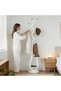 (bj24 White)Modern Tree-Shaped Coat Rack Stand with Hooks & 2 Storage Baskets, Metal Freestanding Clothes Hanger for Entryway Bedroom - 4