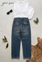 Unisex Wide Leg Loose Fit Denim Salopet Gilet Trousers - 4