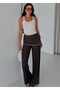 Women's Tie-Waist Sequined Seersucker Stretchy Wide-Leg Trousers - 8