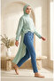 Battal Size High Waist Denim Jean Jeans Trousers 10226-02 Blue - 2