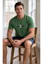 Mooda Men's 100% Cotton Stylish and Comfortable Short Sleeve Pajama Set - Regular Fit - 2