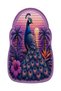 Sdt Special Cut Tropical Peacock Patterned Purple Woven Base Decorative Carpet Sdt3011