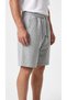 Men's Gray Color Oversize Comfortable Combed Cotton Shorts with Side Pockets - 6