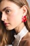 Women's Floral Fuchsia Earrings H9959Axns