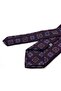 Burgundy Motif Patterned Classic Tie with Handkerchief Kk13769 - 5