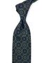 Green Motif Pattern Classic Tie with Handkerchief Kk13770 - 3