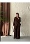 Women's Pinterest Hijab Suit with Slit Detail and Elasticated Trousers - 3