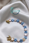 Colorful Stone Evil Eye Beaded Women's Bracelet, Anti-Tarnish Steel Chain Summer Stylish Bracelet - 4