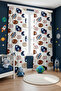 Adventure in Space Patterned Children's Baby Room Background Curtain (Single Wing Pricing) - 3